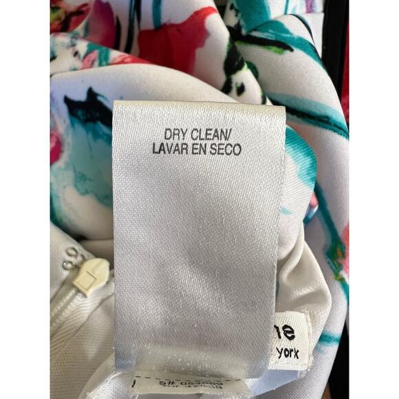 Studio One Floral Dress Sleeveless White Knee Length A Line Spring Petite Size 6 - Picture 10 of 10